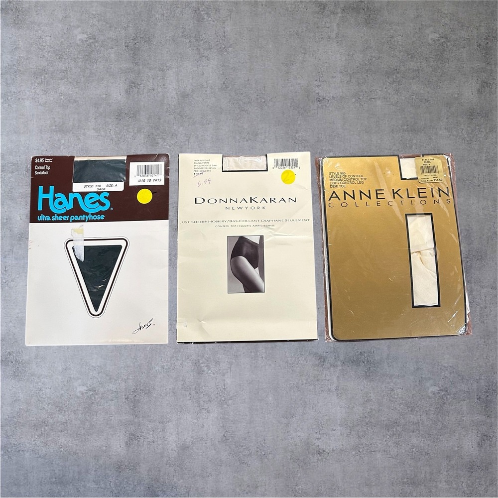 Vintage Pantyhose Lot Hanes Donna Karan Anne Klein NOS Hosiery